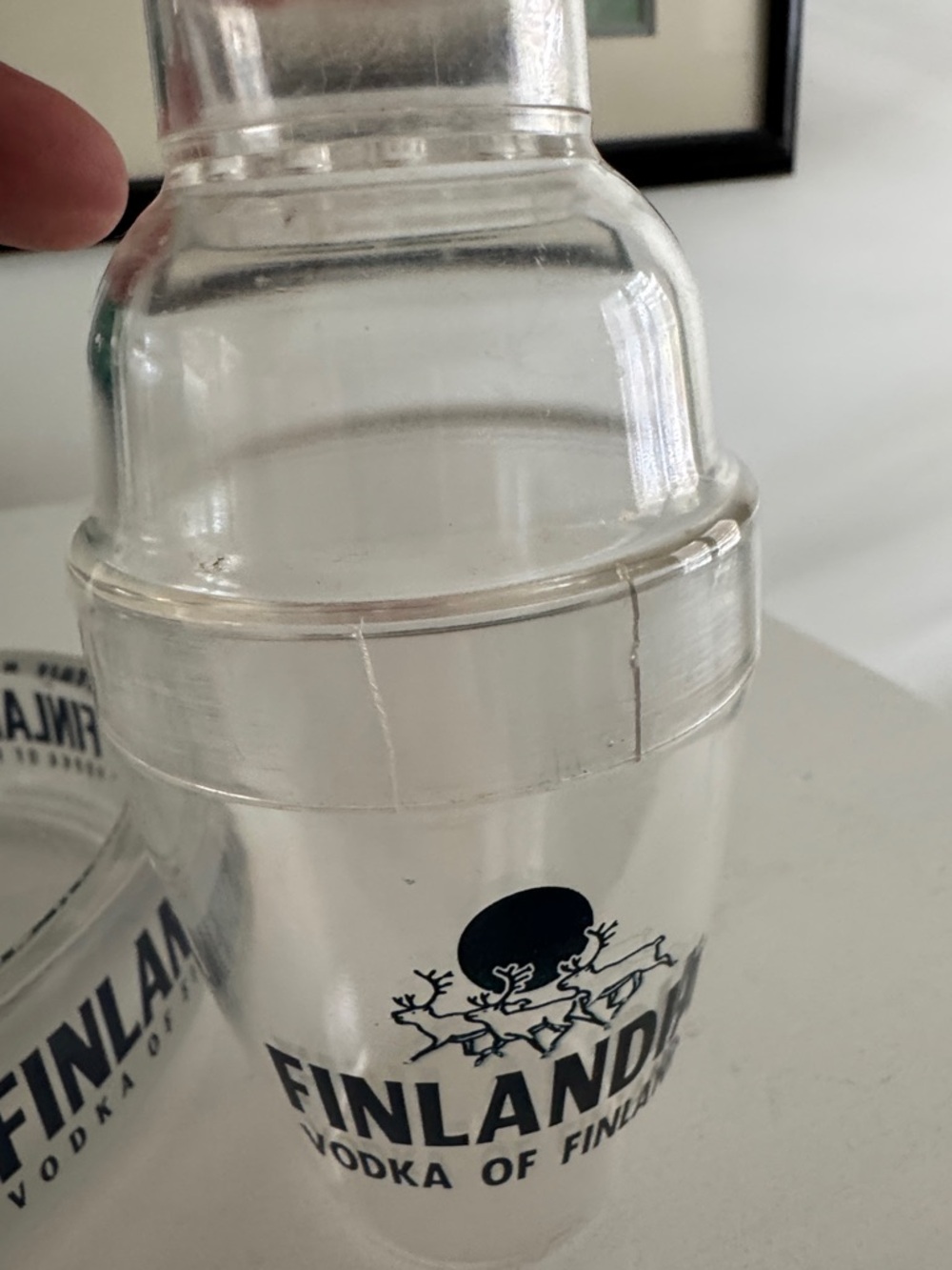 Finlandia Vodka Advertising Promotional Vintage Ashtray and Cocktail Shaker - Picture 3 of 9